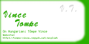 vince tompe business card